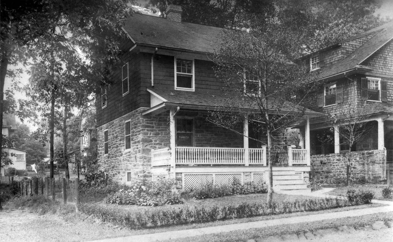 2-story house stone 1st floor, frame 2nd floor, spacious front porch
