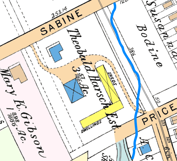 map of Theobald Harsch estate