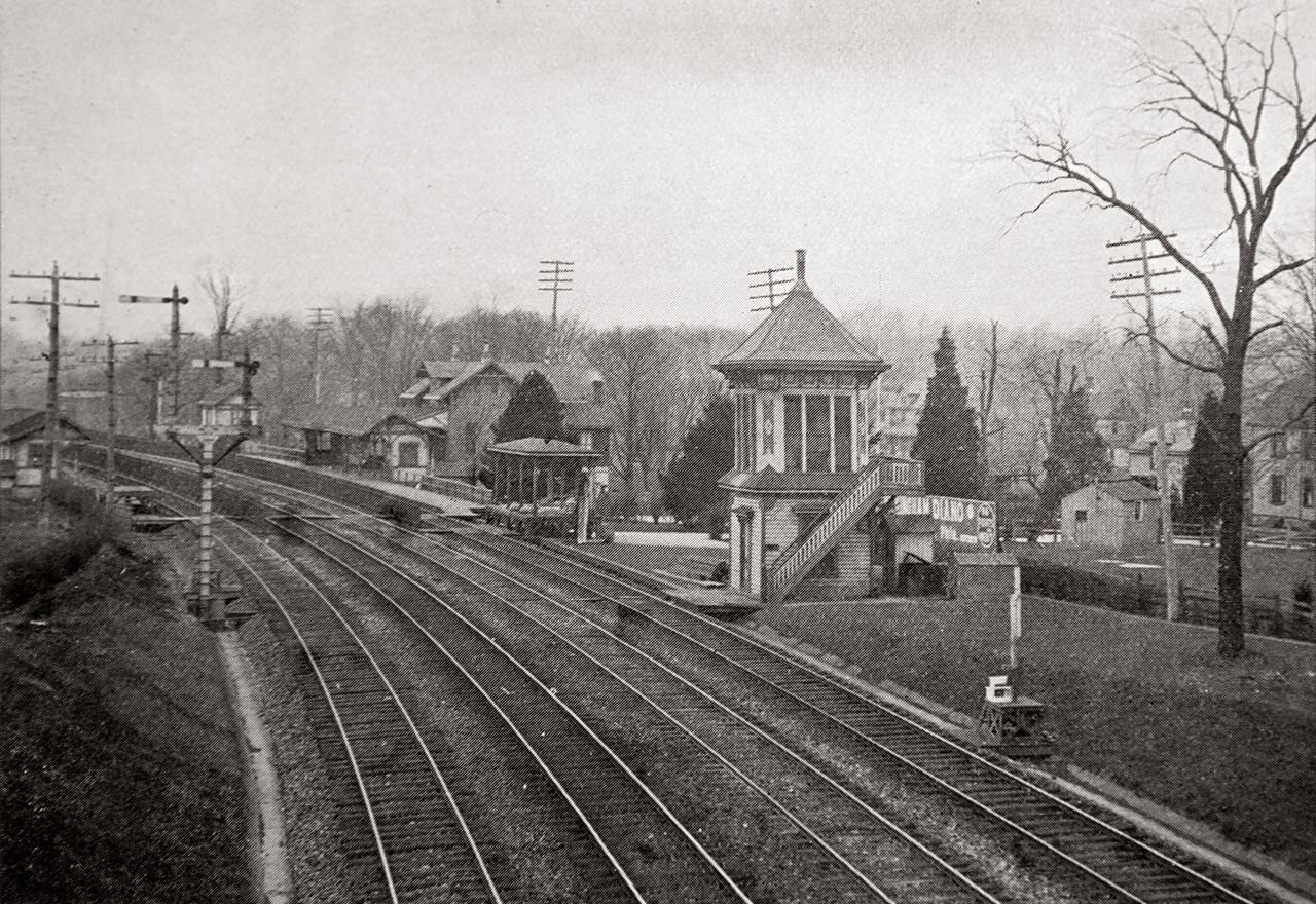Narberth station, looking west, about 1897