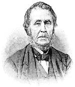 head and shoulders lithograph of an older man in formal attire