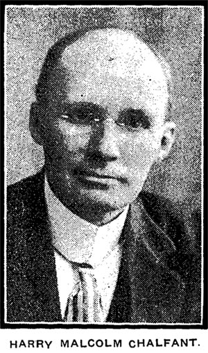 newspaper clipping: balding man with glasses and starched collar