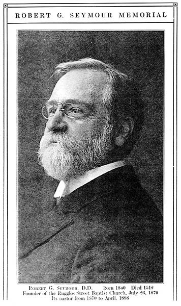 memorial card with three-quarters profile photo of older man with white beard, wire glasses, starched collar