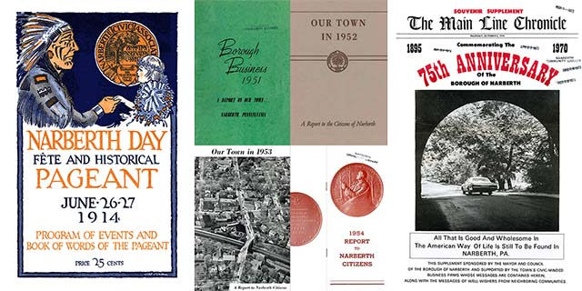 collage of covers of Narberth historical documents