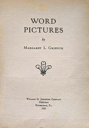 title page of 'Word Pictures'
