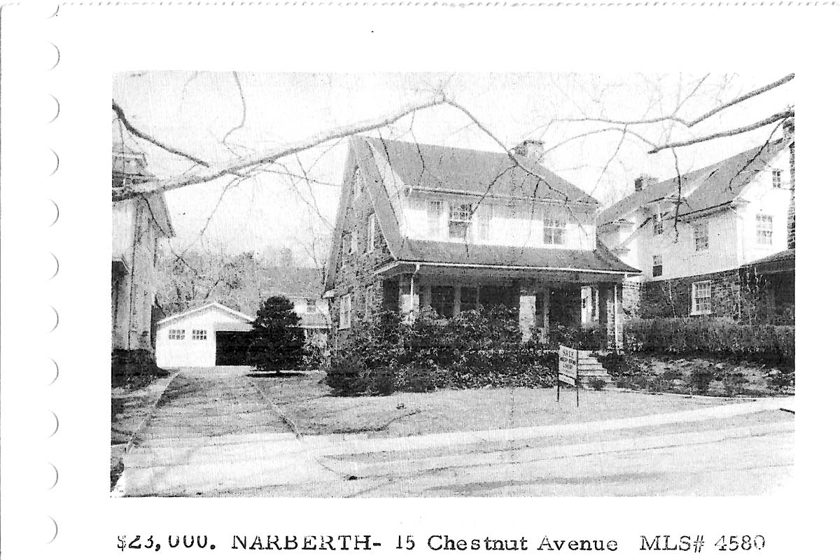 15 Chestnut Avenue real estate listing, 1959