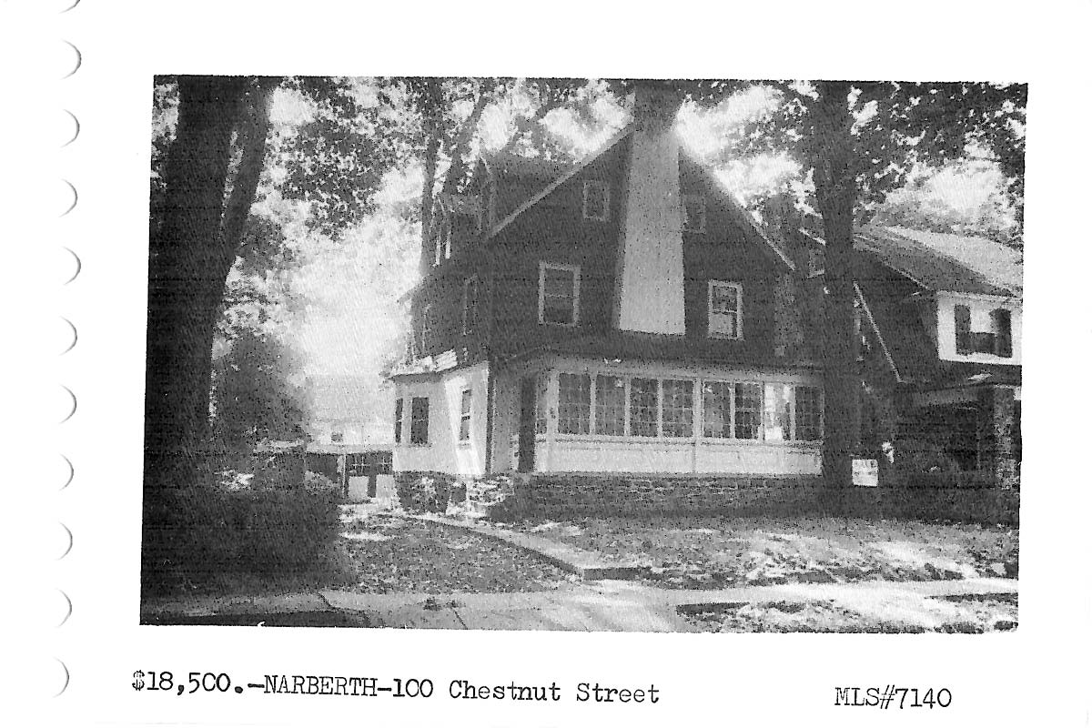 100 Chestnut Avenue real estate listing, 1961