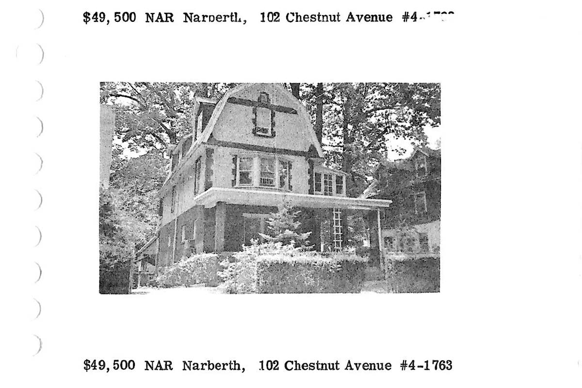 102 Chestnut Avenue real estate listing, 1974