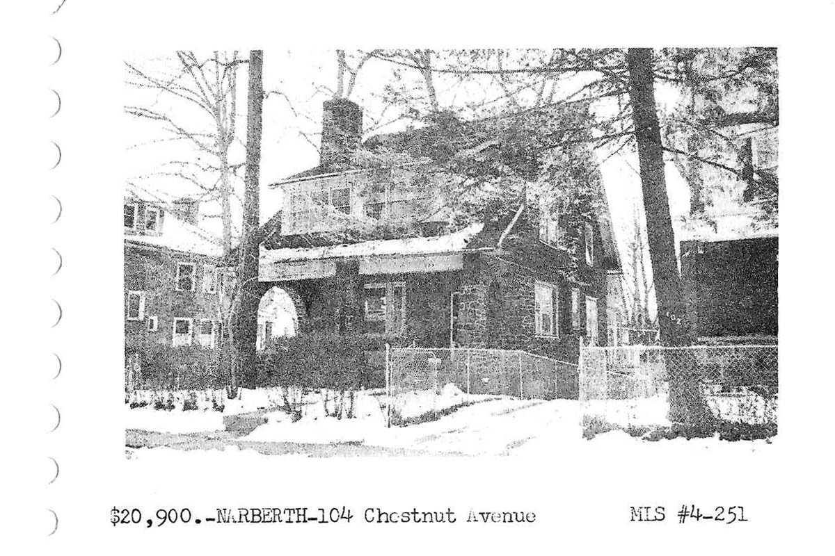 104 Chestnut Avenue real estate listing, 1964