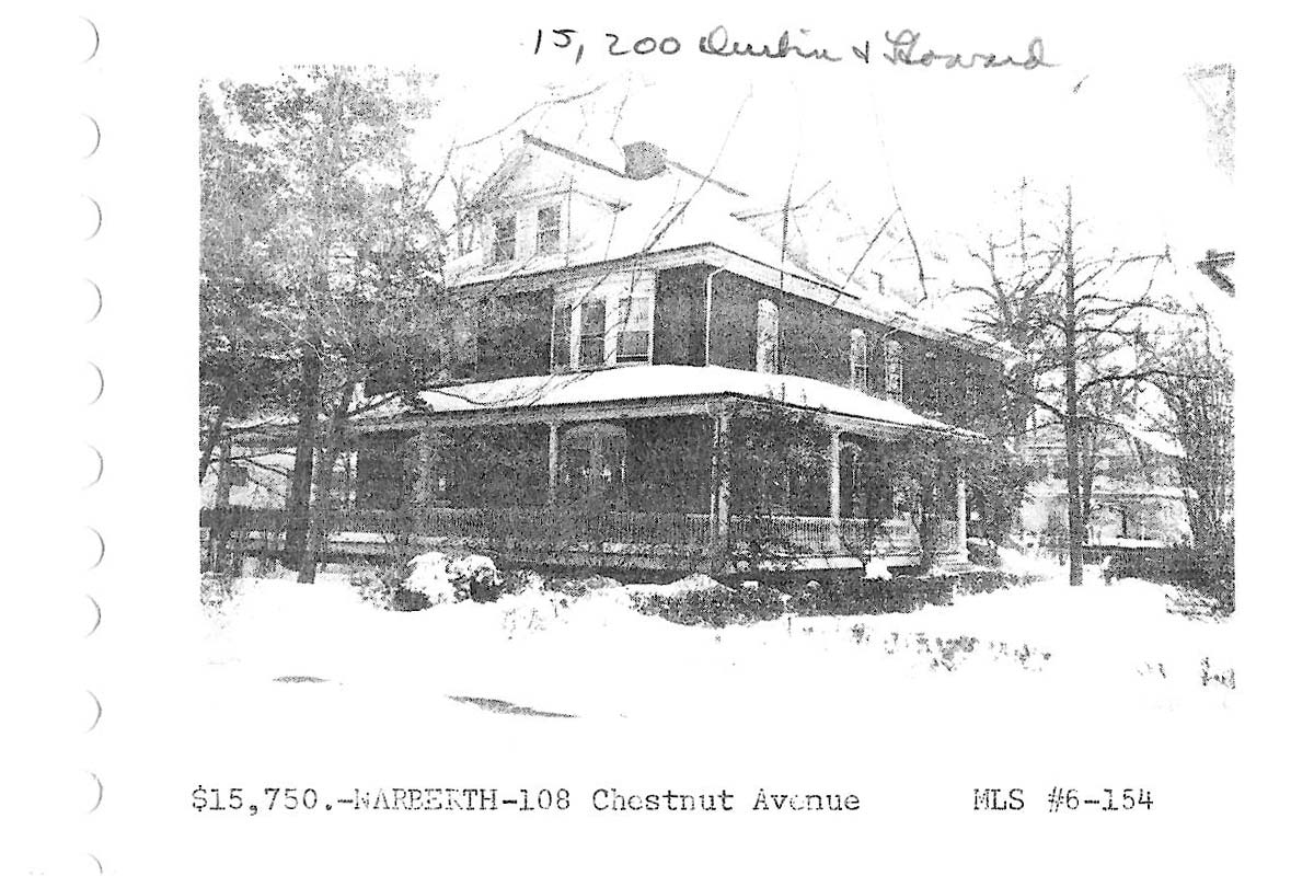 108 Chestnut Avenue real estate listing, 1966