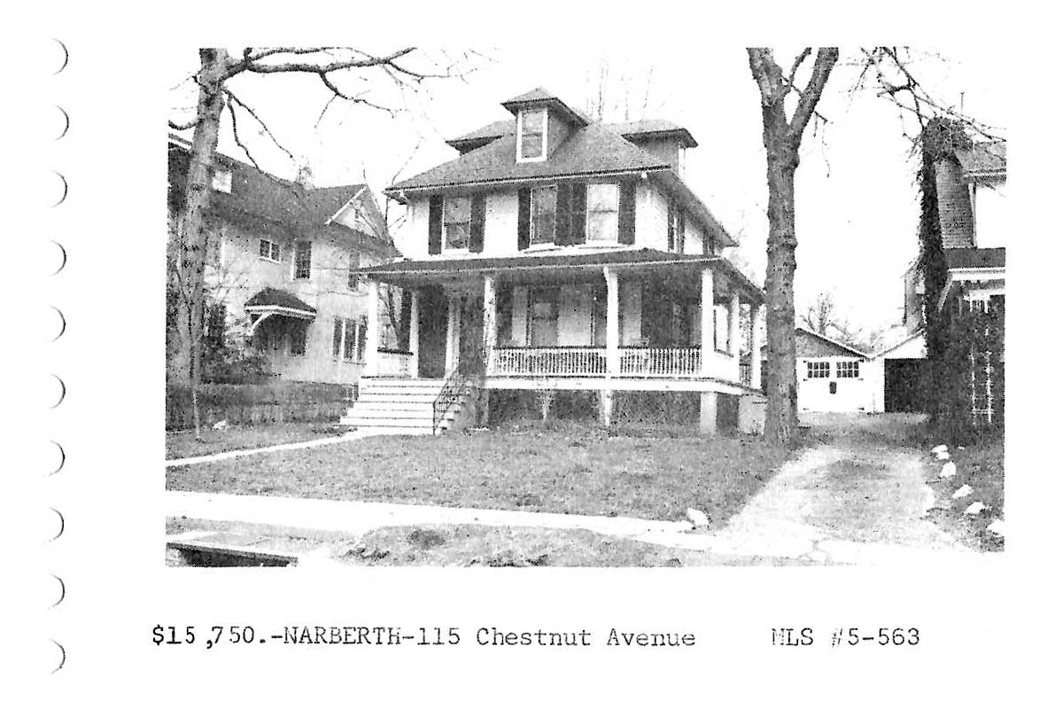 115 Chestnut Avenue real estate listing, 1965