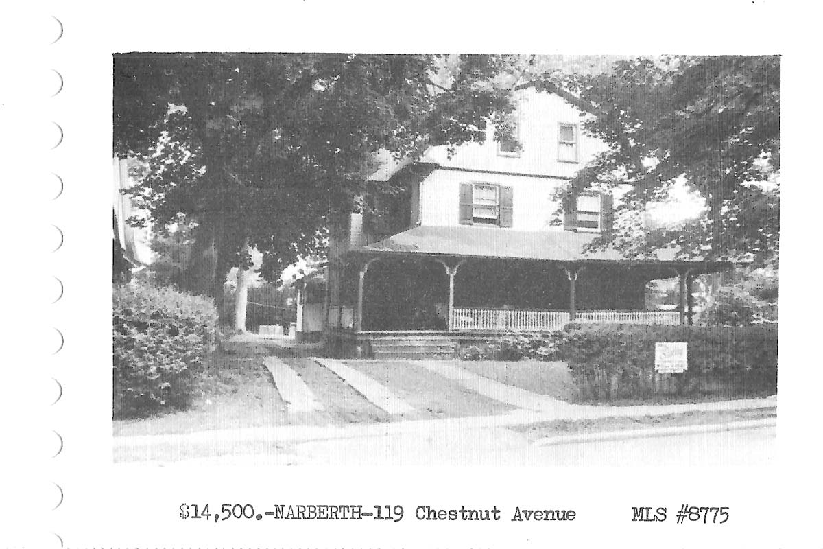 119 Chestnut Avenue real estate listing, 1961