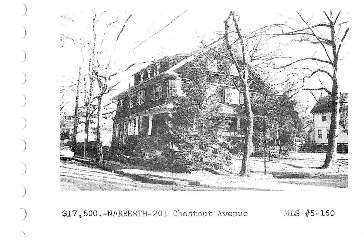 201 Chestnut Avenue real estate listing, 1965