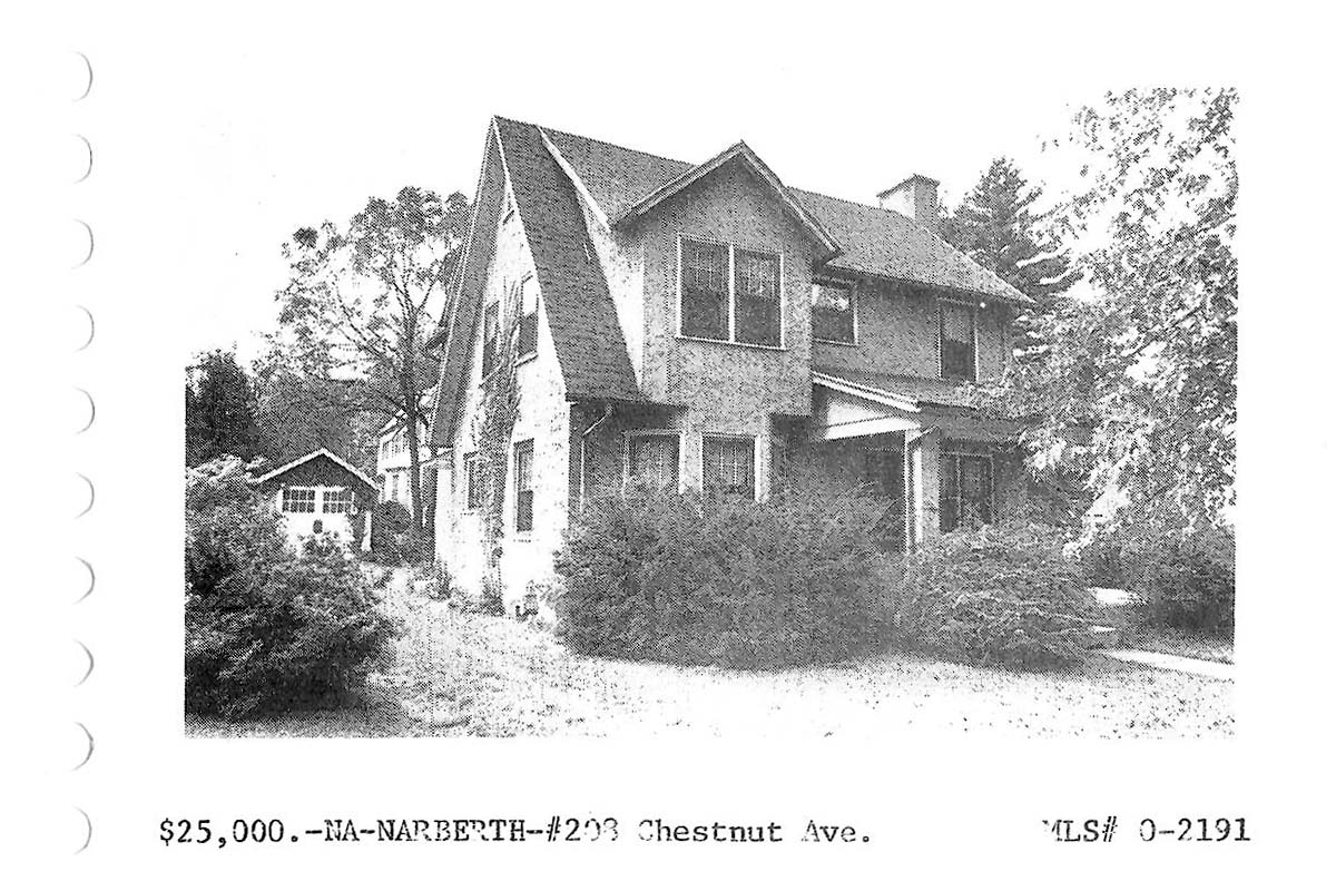 208 Chestnut Avenue real estate listing, 1970