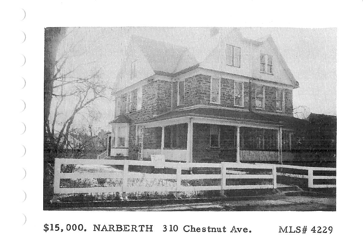 310 Chestnut Avenue real estate listing, 1959