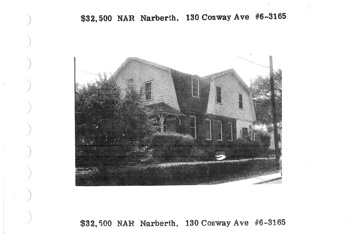 130 Conway Avenue real estate listing, 1976