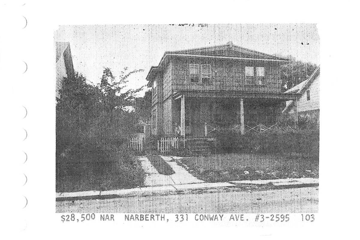 331 Conway Avenue real estate listing, 1973