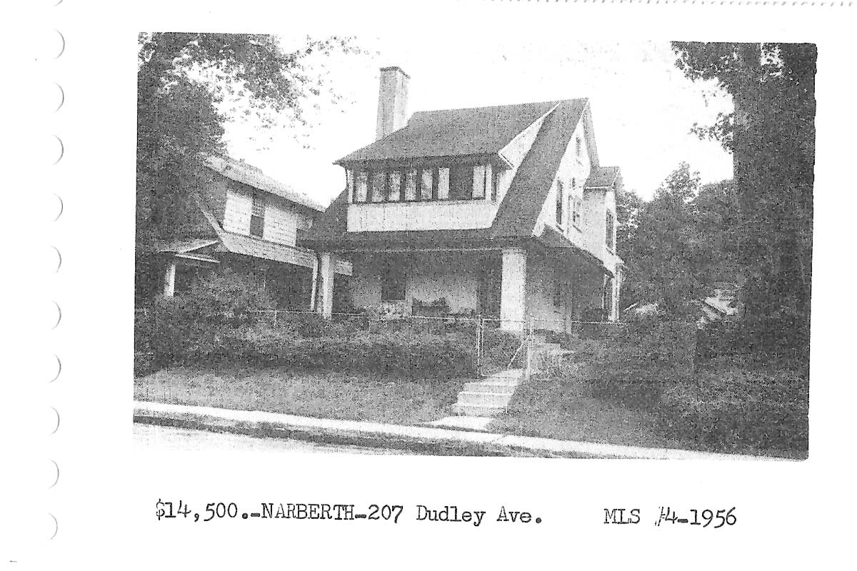 207 Dudley Avenue real estate listing, 1964