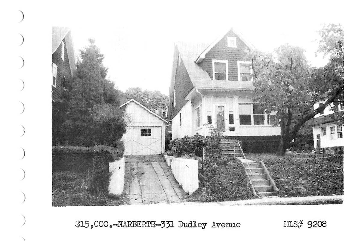331 Dudley Avenue real estate listing, 1961
