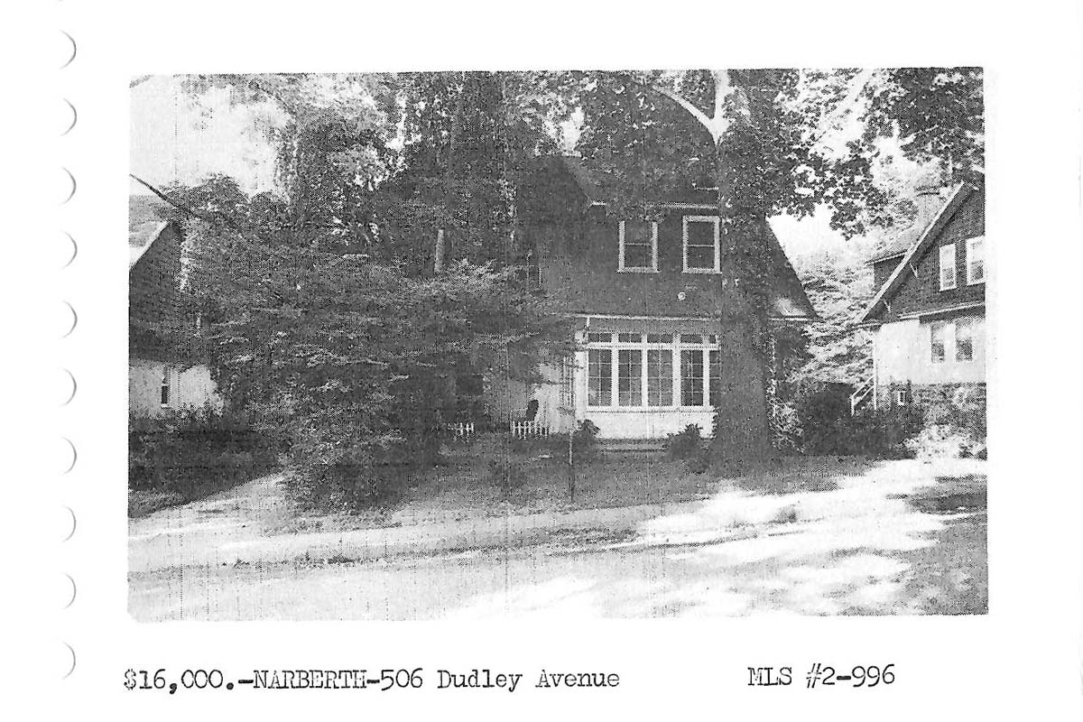 506 Dudley Avenue real estate listing, 1962