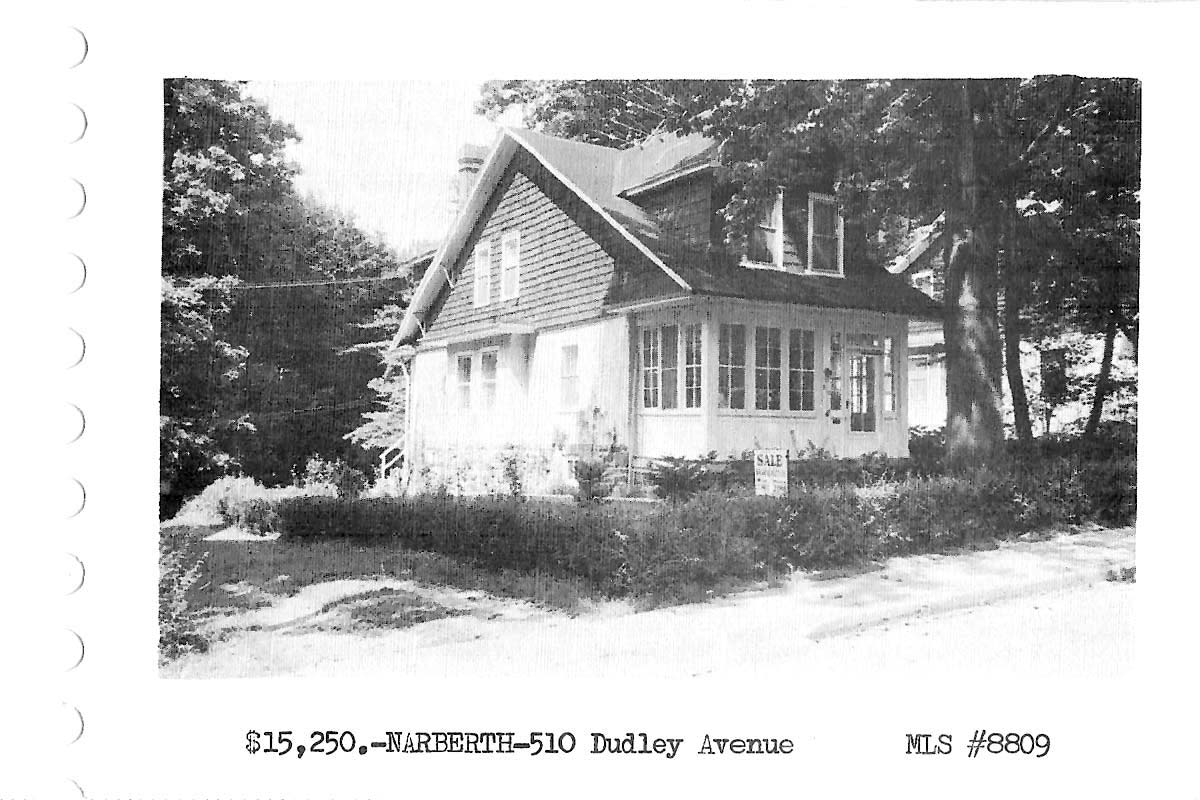 510 Dudley Avenue real estate listing, 1962