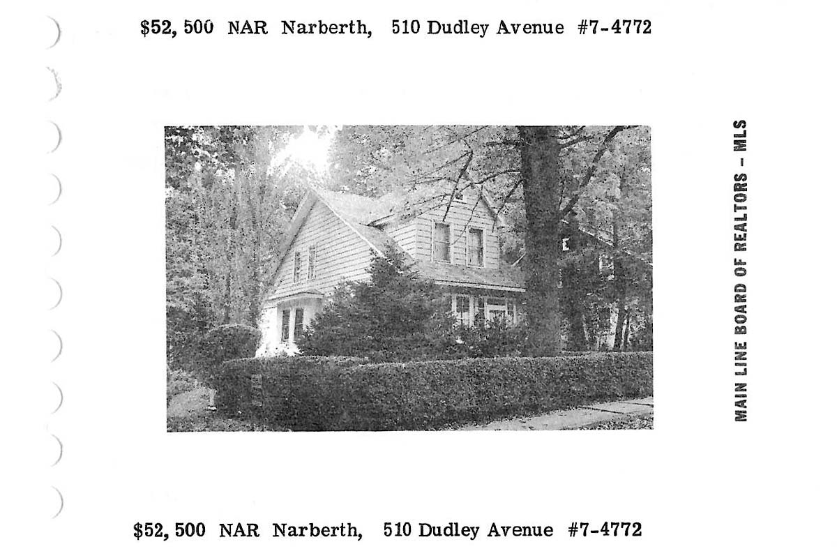 510 Dudley Avenue real estate listing, 1977