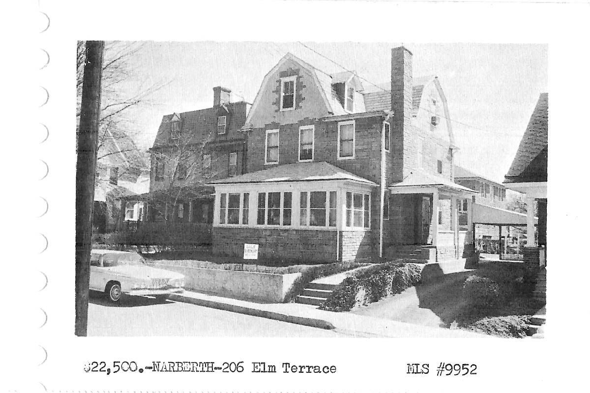 206 Elm Terrace real estate listing, 1962