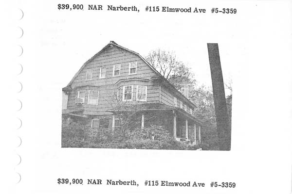 115 Elmwood Avenue real estate listing, 1975