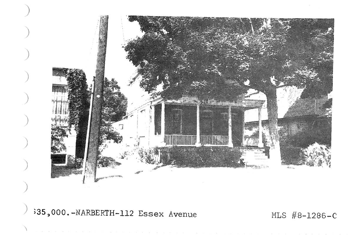 112 N. Essex Avenue real estate listing, 1968