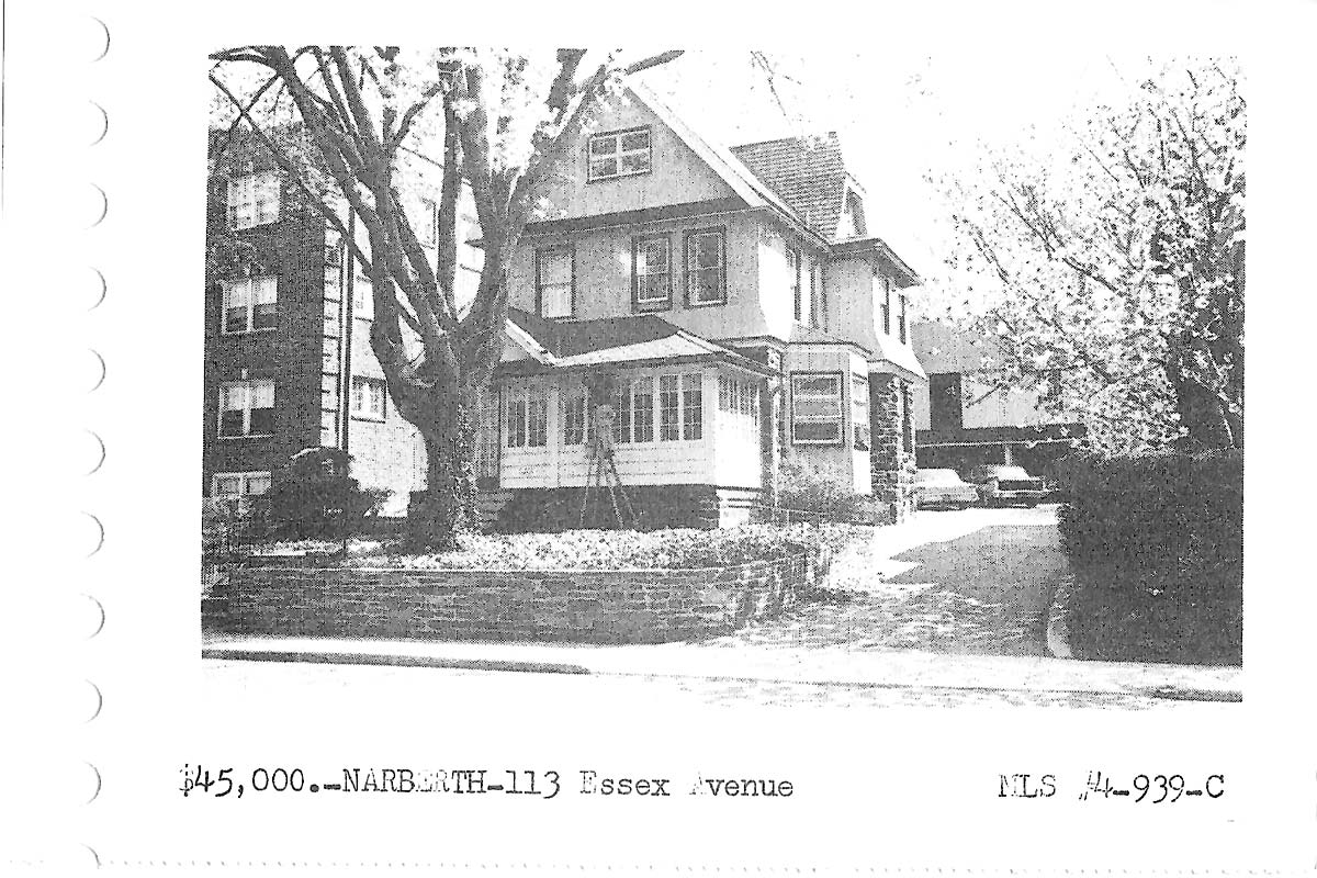 113 N. Essex Avenue real estate listing, 1964