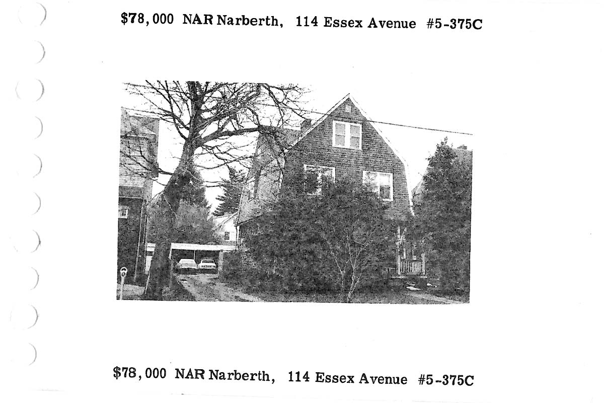 114 N. Essex Avenue real estate listing, 1975