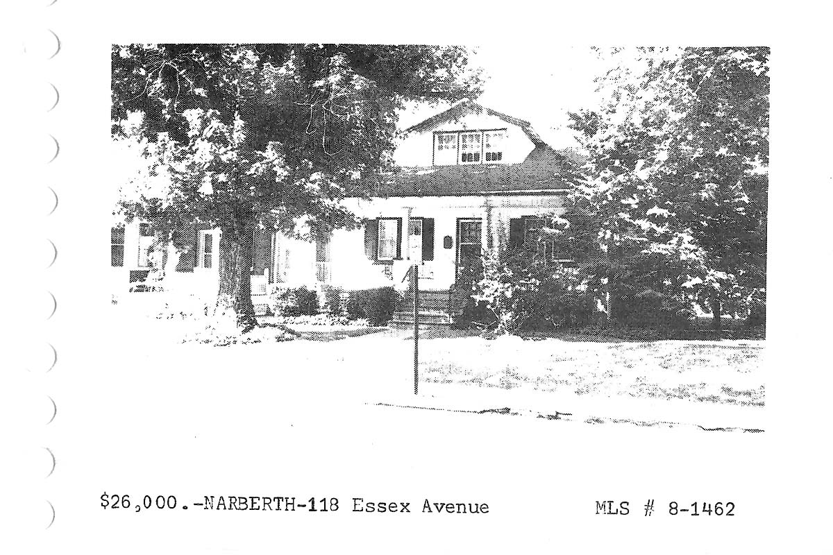 118 N. Essex Avenue real estate listing, 1968