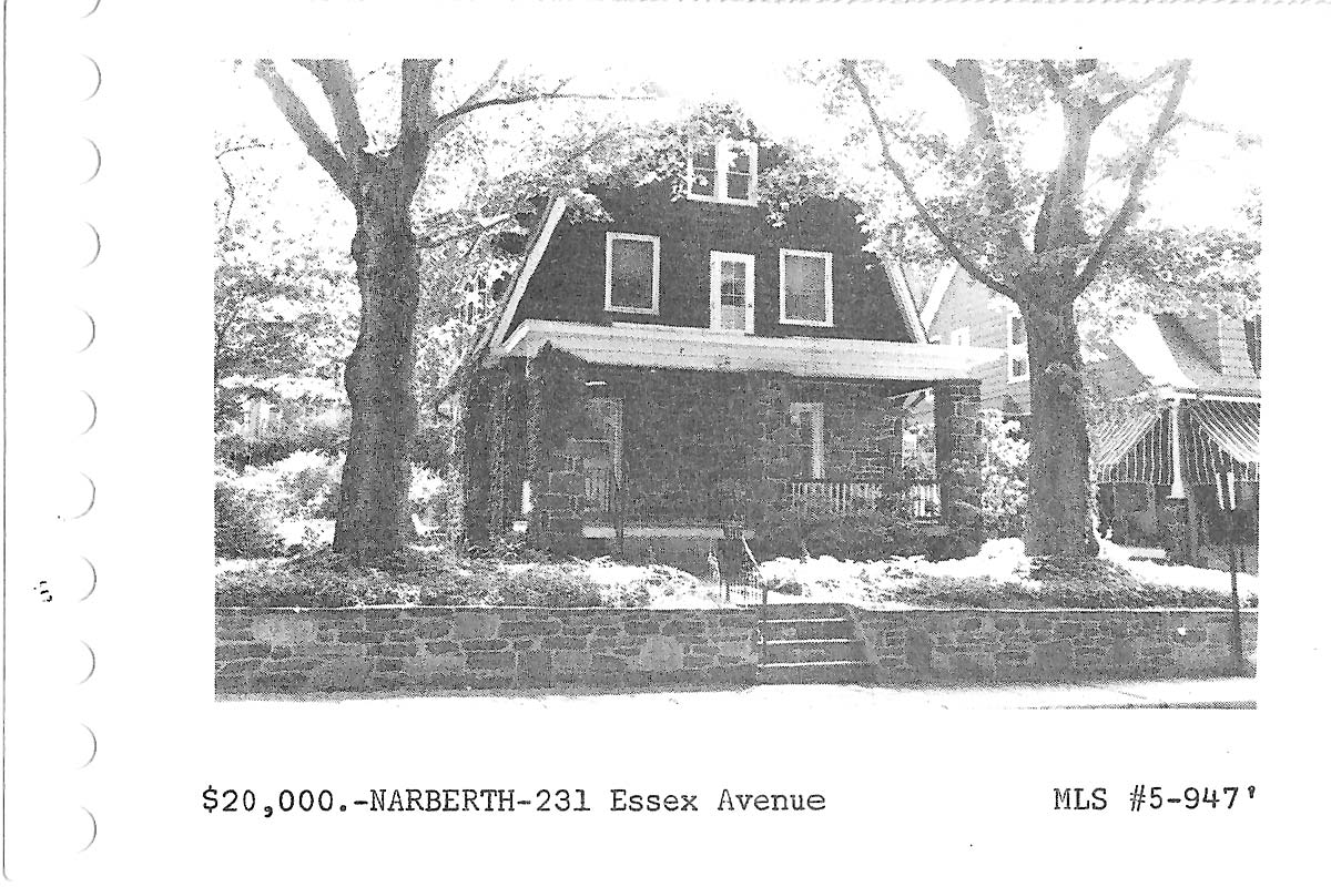 231 N. Essex Avenue real estate listing, 1965
