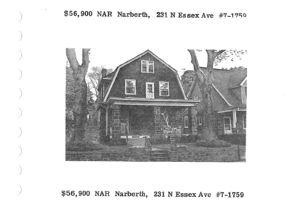231 N. Essex Avenue real estate listing, 1977