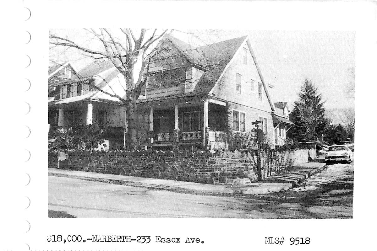 233 N. Essex Avenue real estate listing, 1962