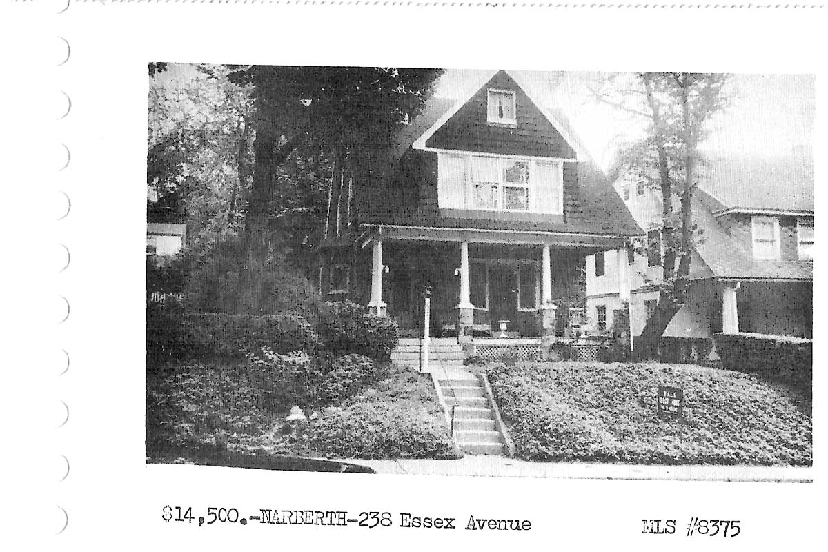 237 N. Essex Avenue real estate listing, 1961