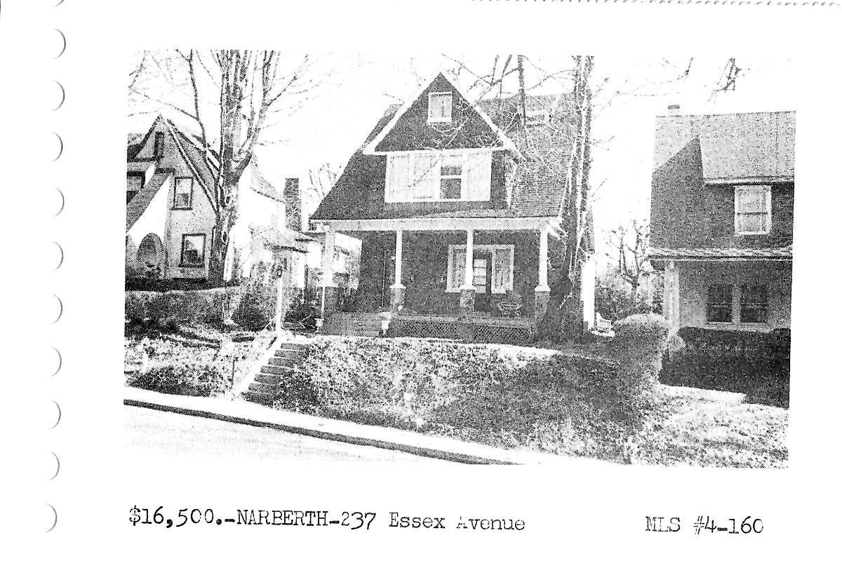 237 N. Essex Avenue real estate listing, 1964