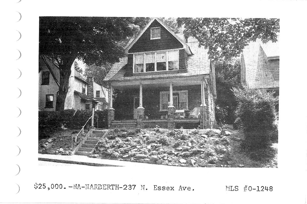 237 N. Essex Avenue real estate listing, 1970