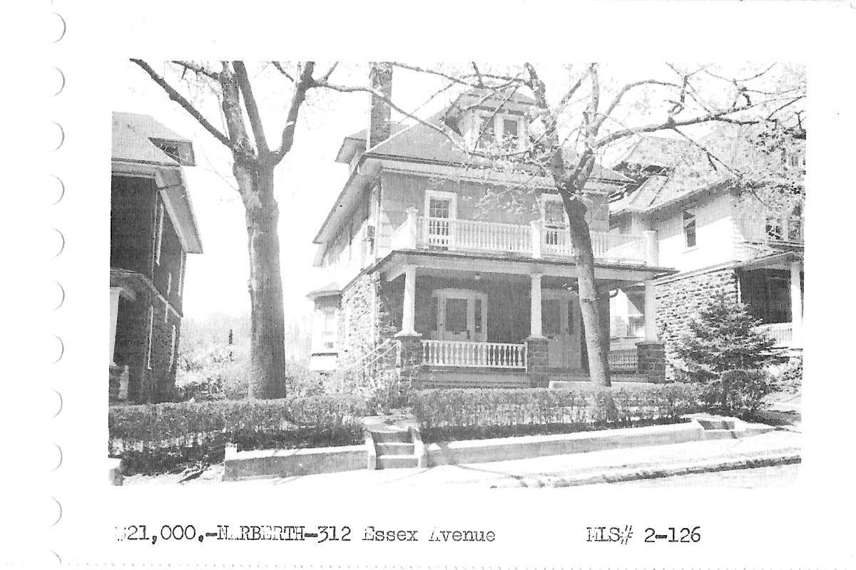 312 N. Essex Avenue real estate listing, 1962