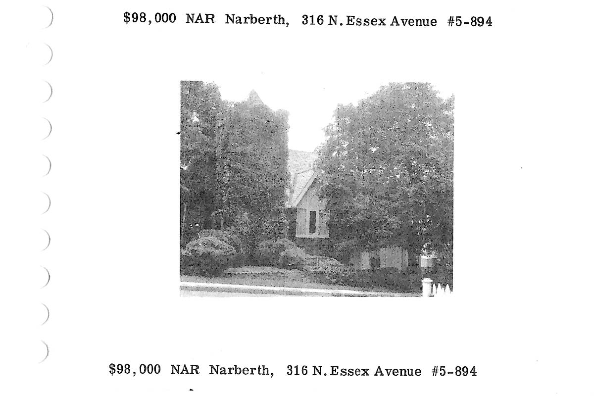 316 N. Essex Avenue real estate listing, 1975