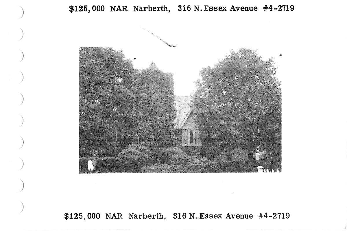316 N. Essex Avenue real estate listing, 1974