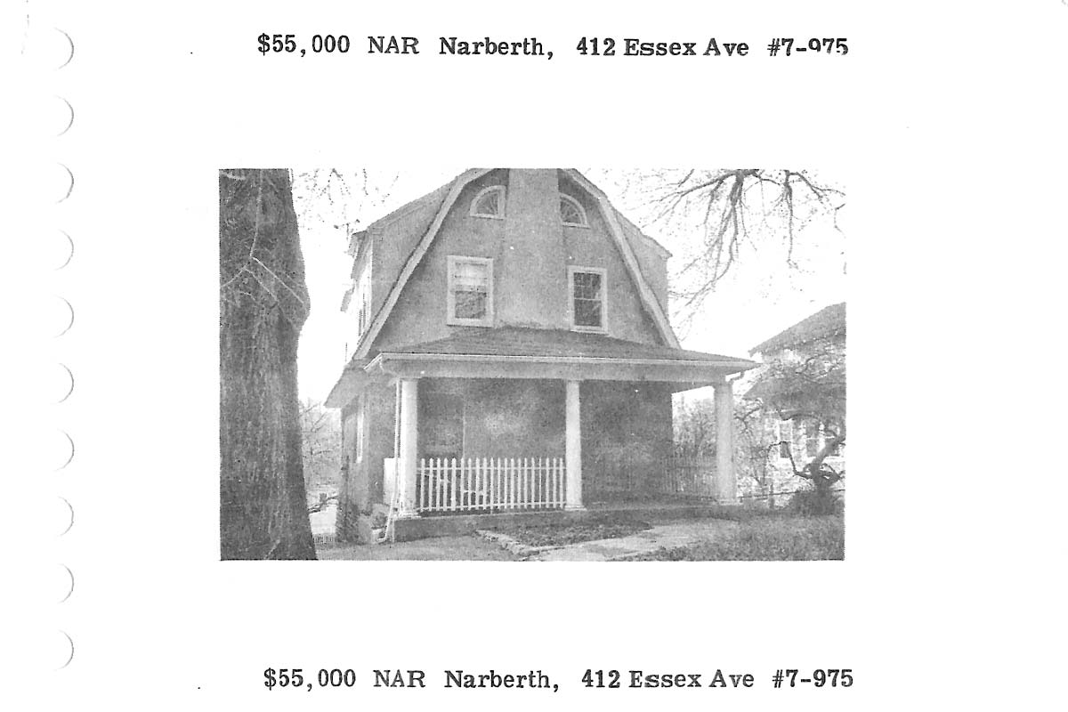 412 N. Essex Avenue real estate listing, 1977