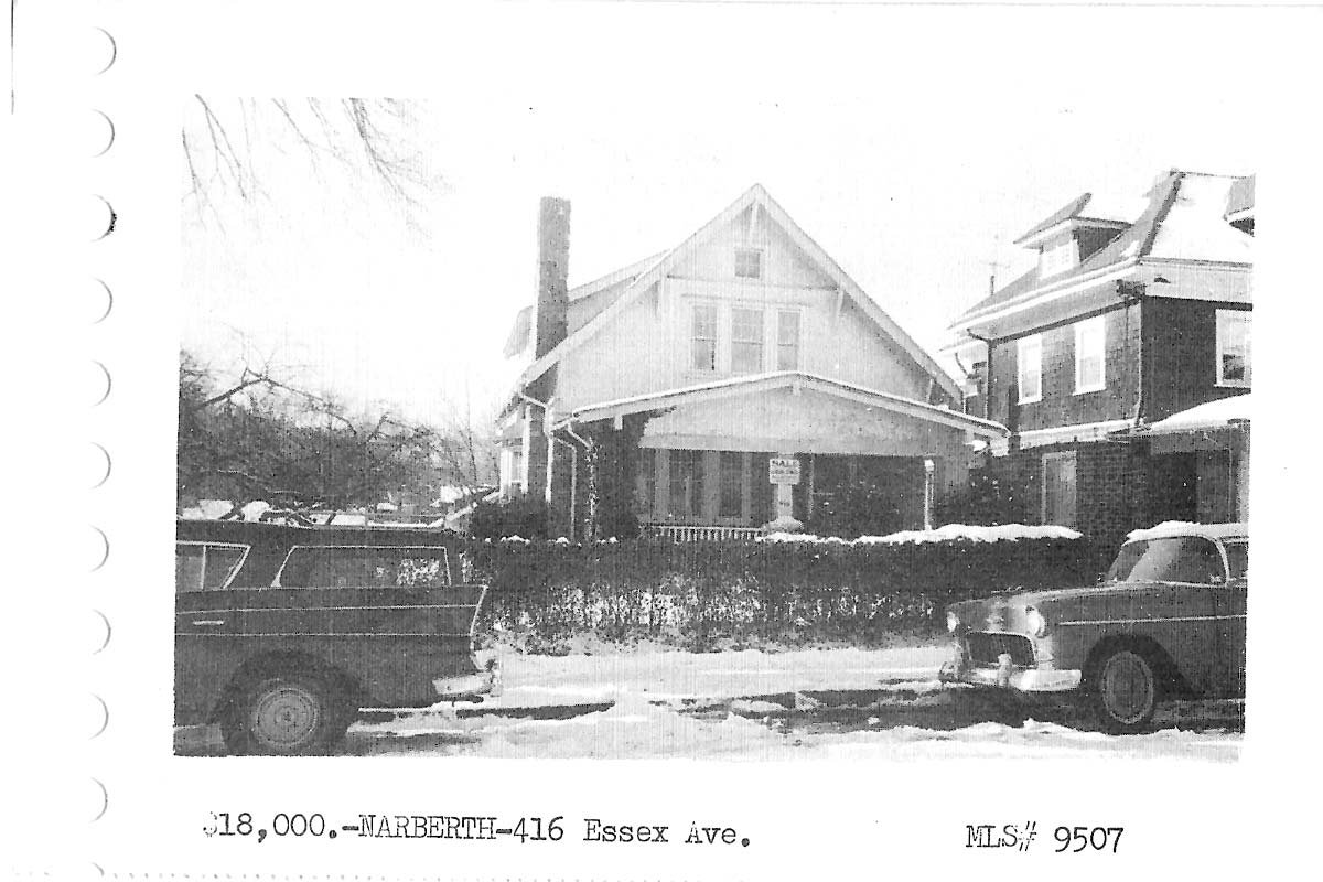 416 N. Essex Avenue real estate listing, 1962