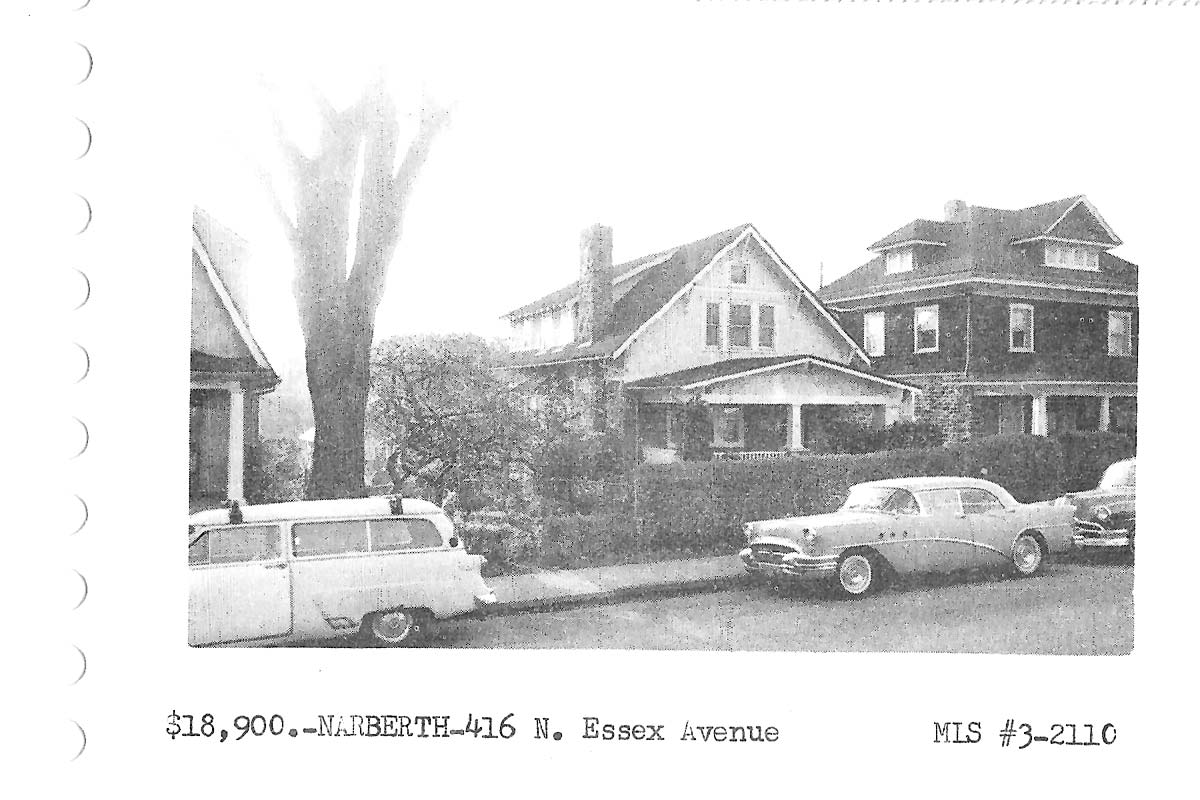 416 N. Essex Avenue real estate listing, 1963
