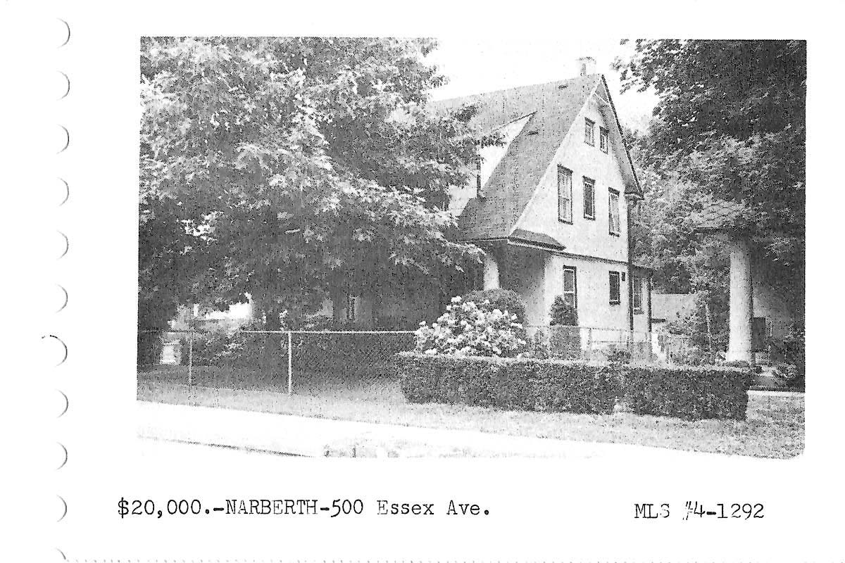 500 N. Essex Avenue real estate listing, 1964