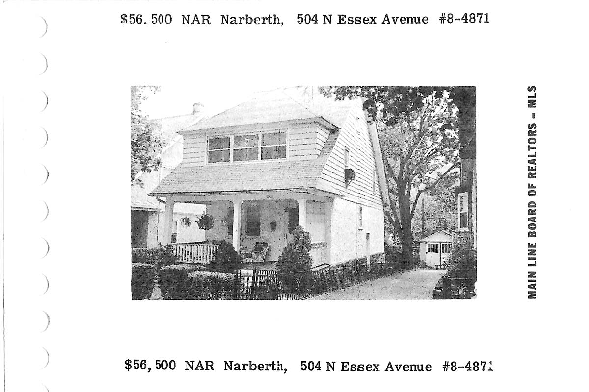 504 N. Essex Avenue real estate listing, 1978