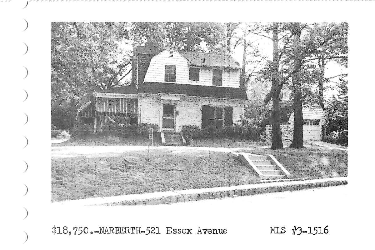 521 N. Essex Avenue real estate listing, 1963