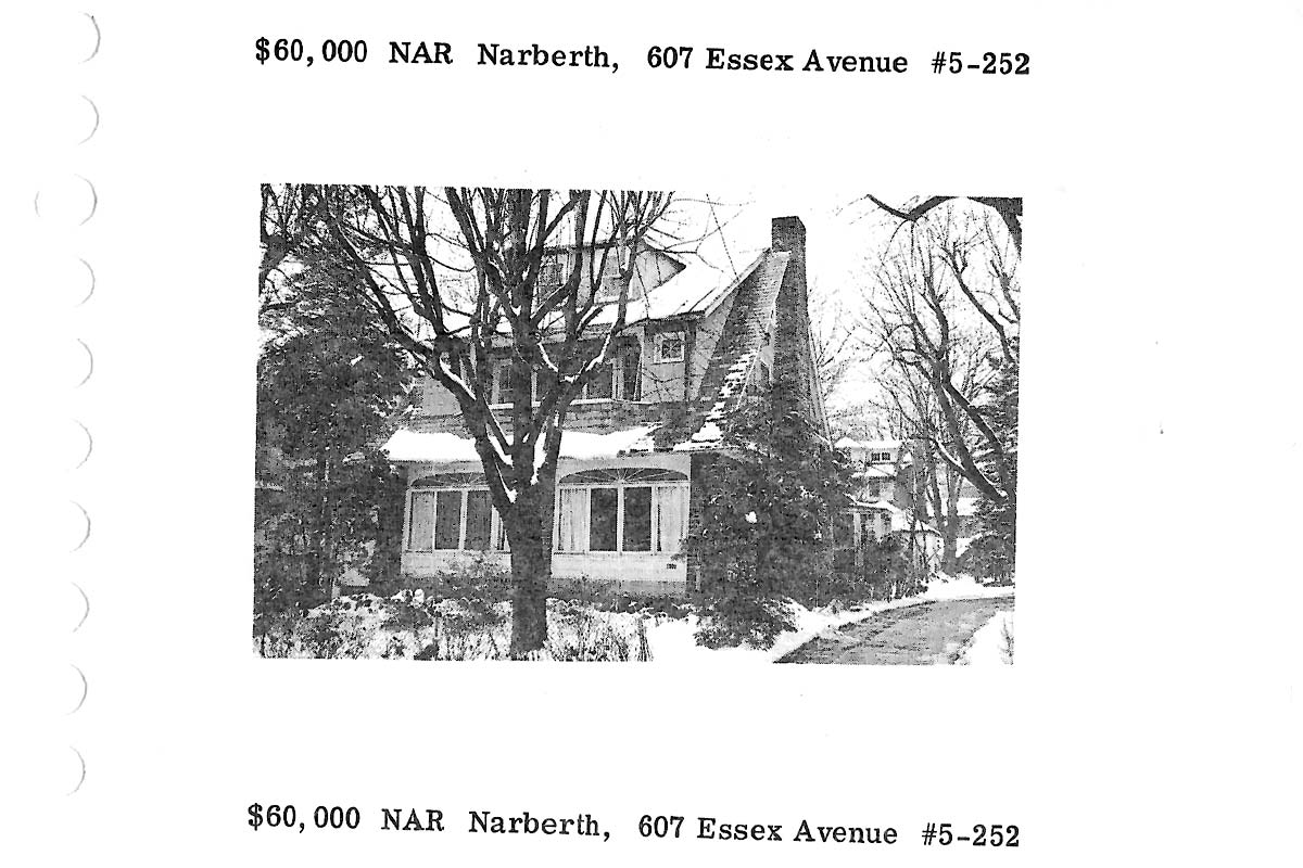 607 N. Essex Avenue real estate listing, 1975