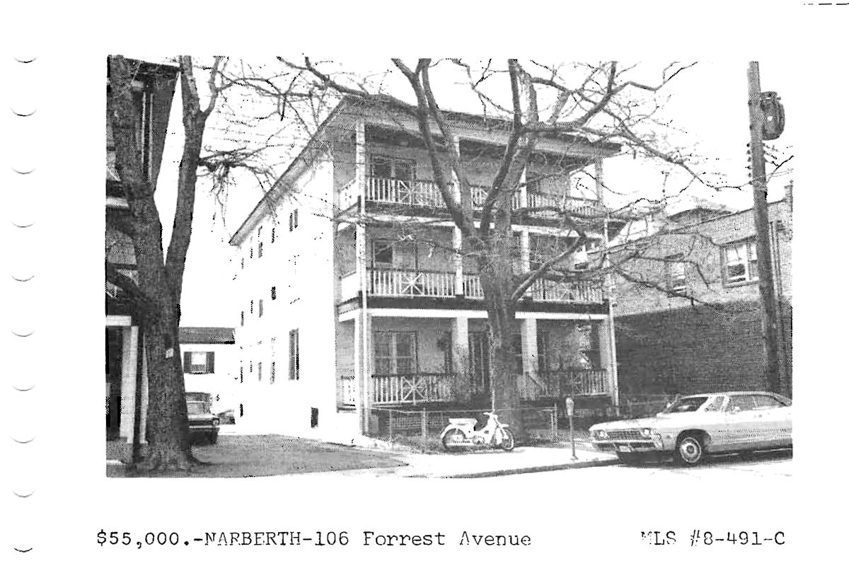 106 Forrest Avenue real estate listing, 1968