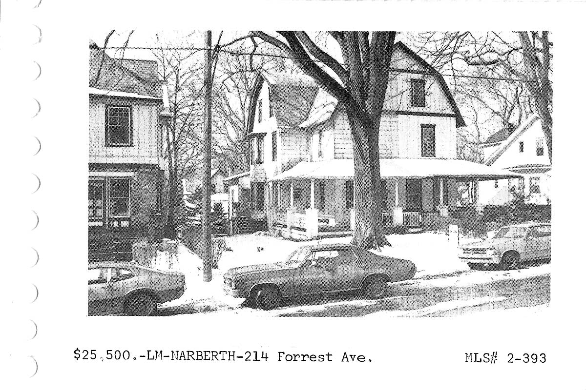 214 Forrest Avenue real estate listing, 1972