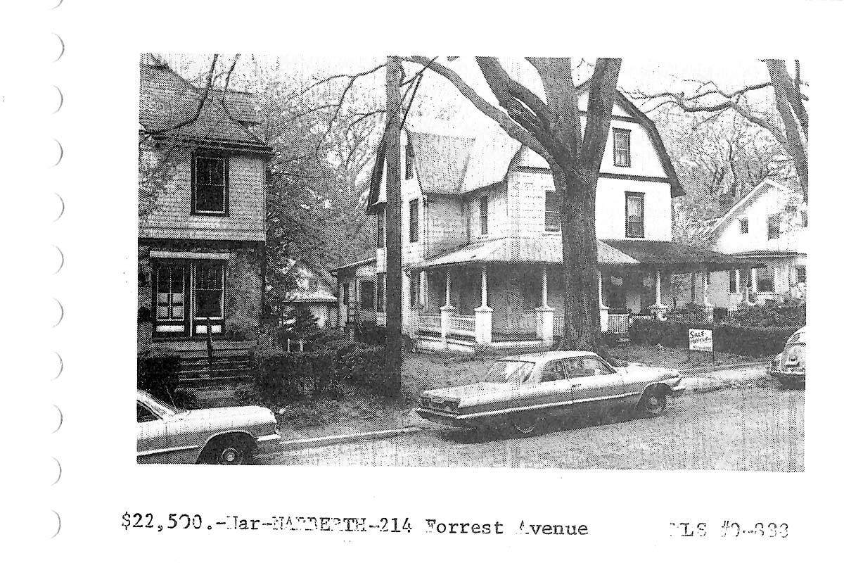 214 Forrest Avenue real estate listing, 1970